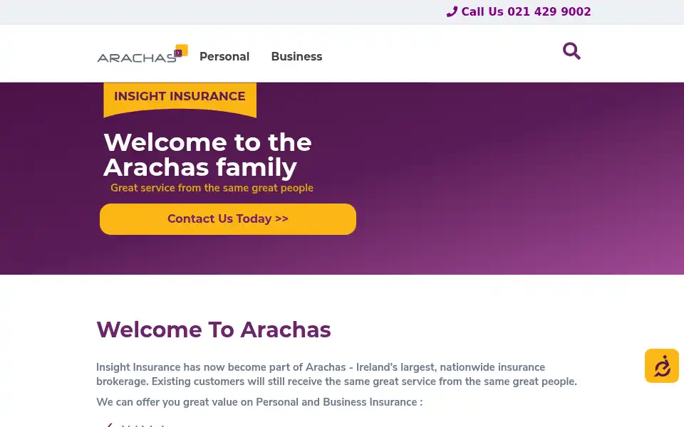 Screenshot of insightinsurance.ie