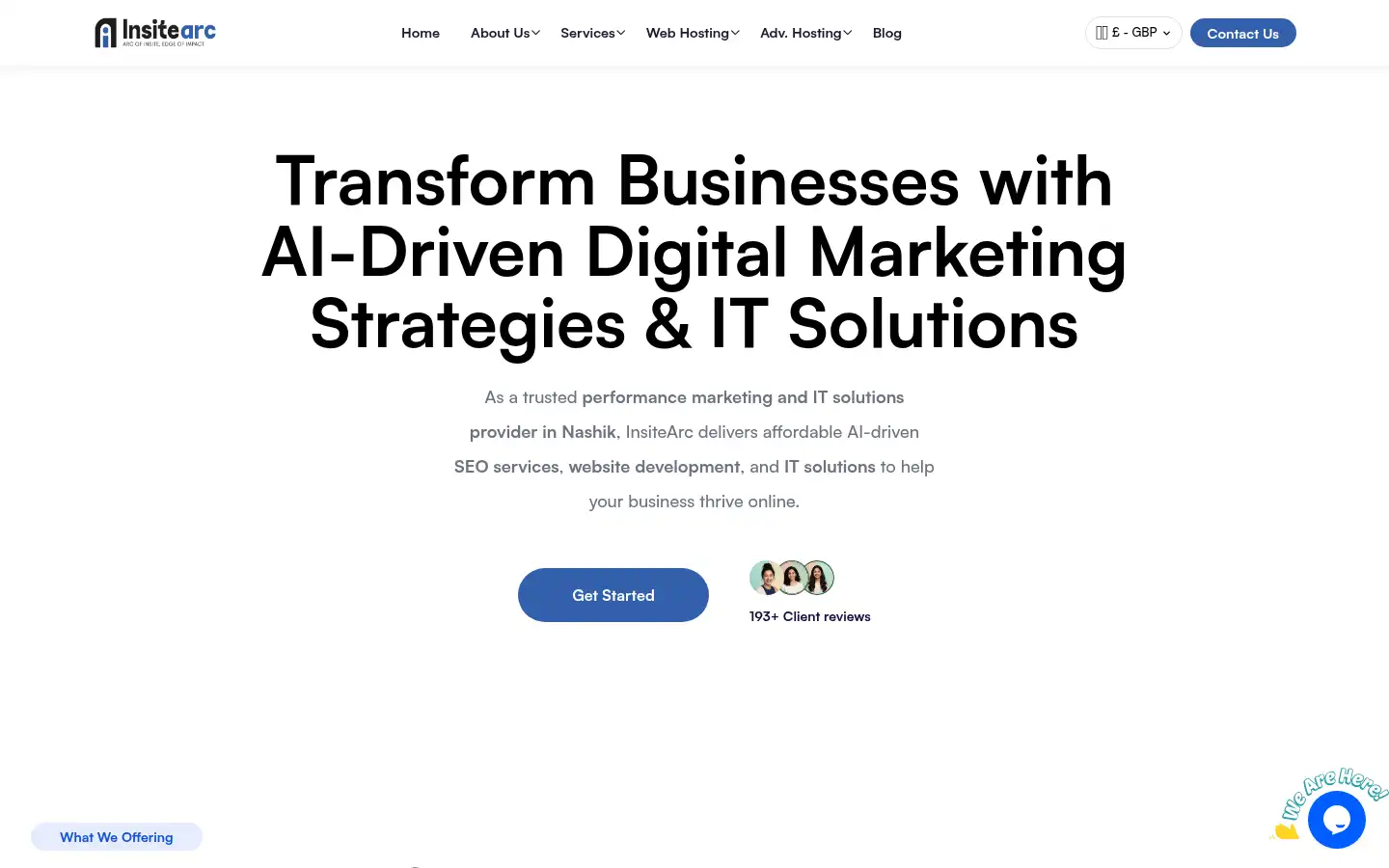 Screenshot of insitearc.com