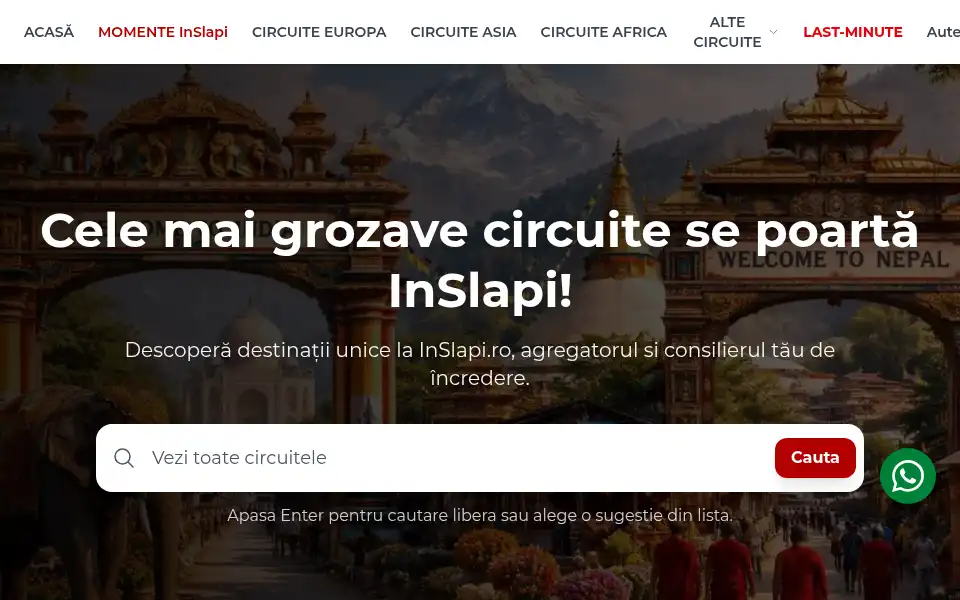 Screenshot of inslapi.ro