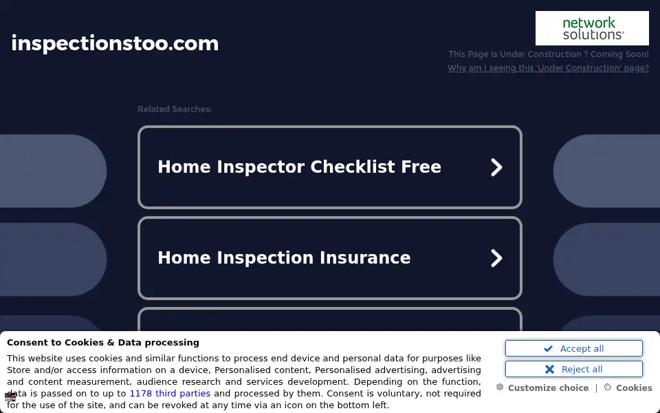 Screenshot of inspectionstoo.com
