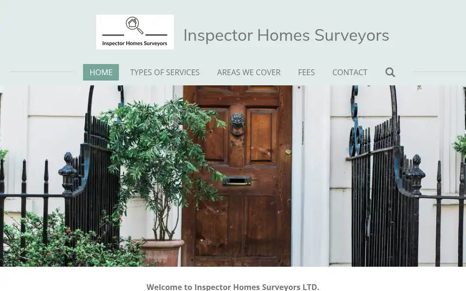 Screenshot of inspectorhomessurveyors.co.uk