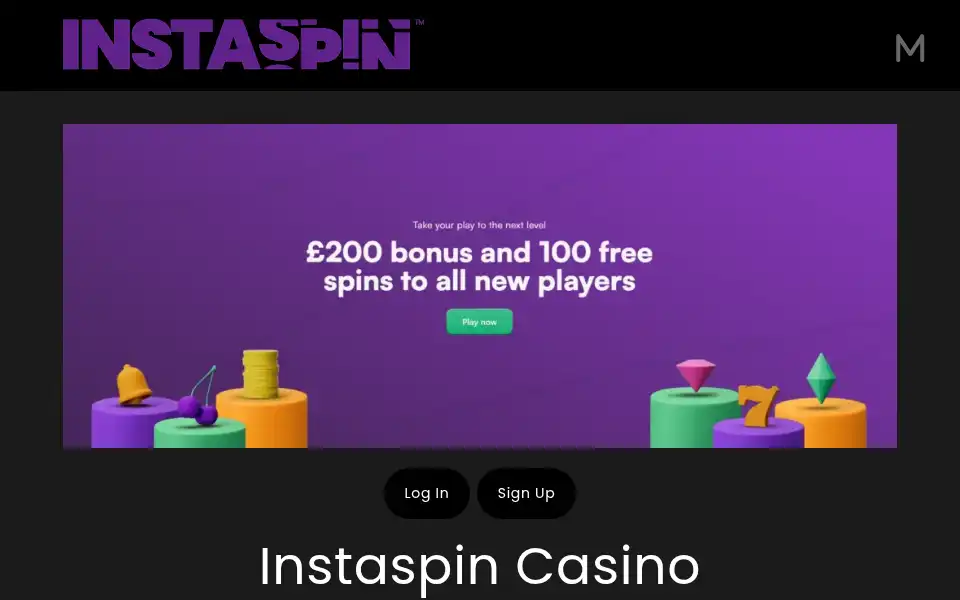 Screenshot of insta-spin-casino.uk