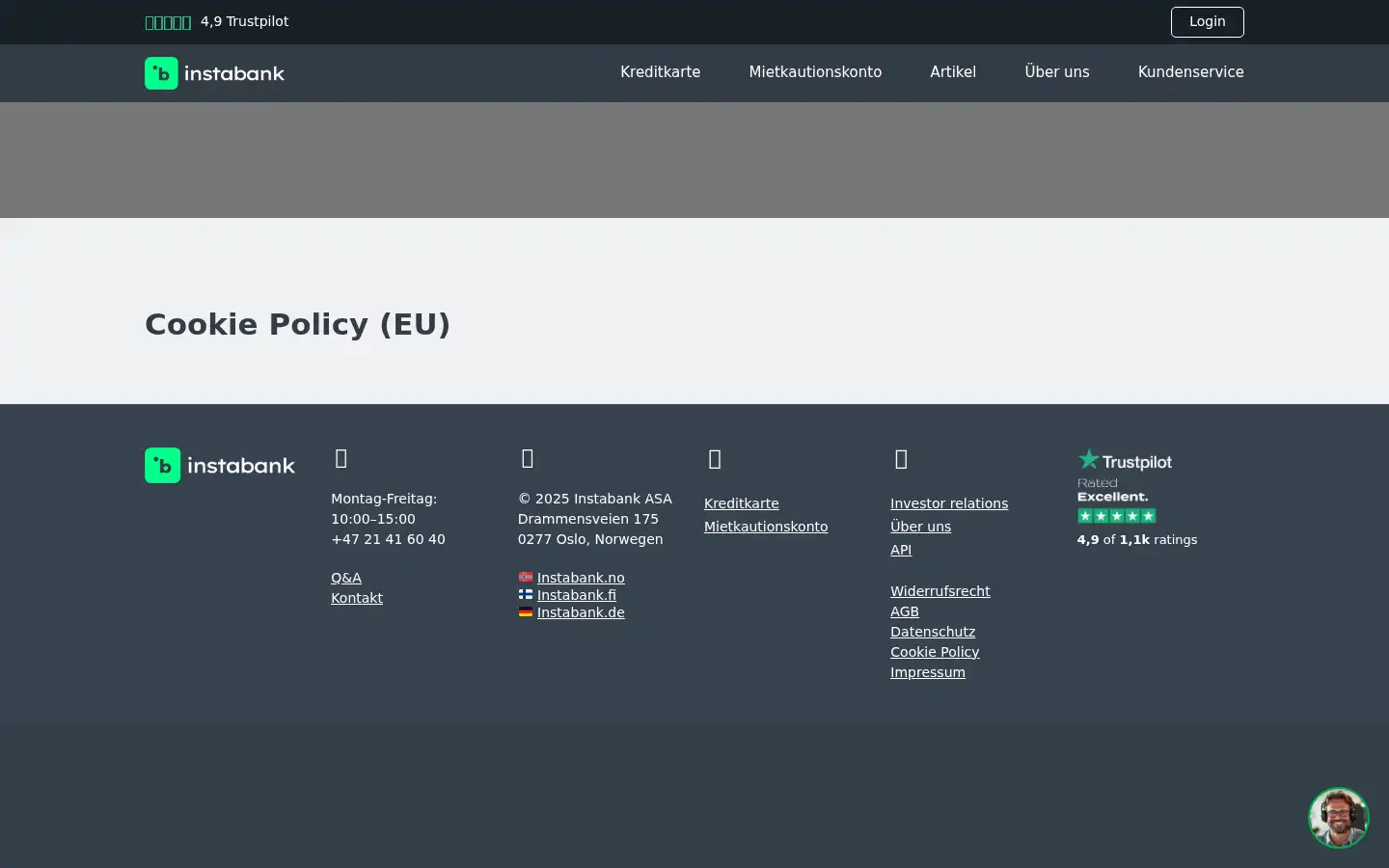 Screenshot of instabank.de