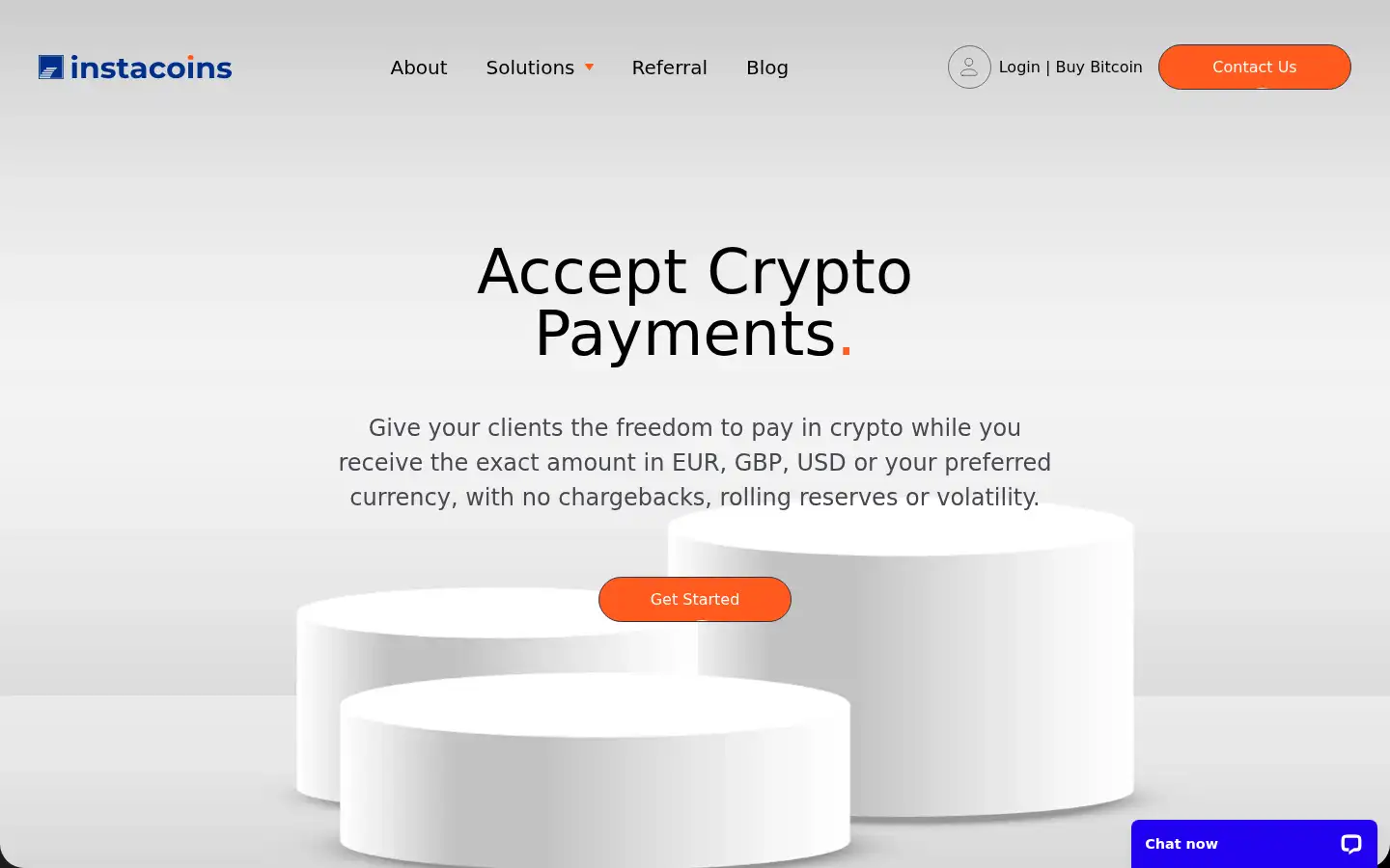Screenshot of instacoins.com