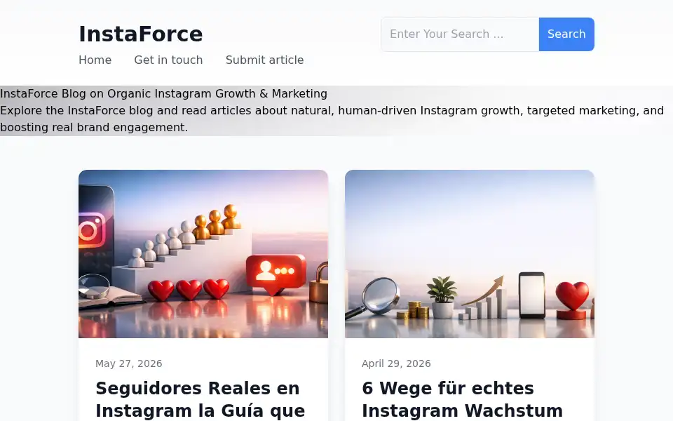 Screenshot of instaforce.co