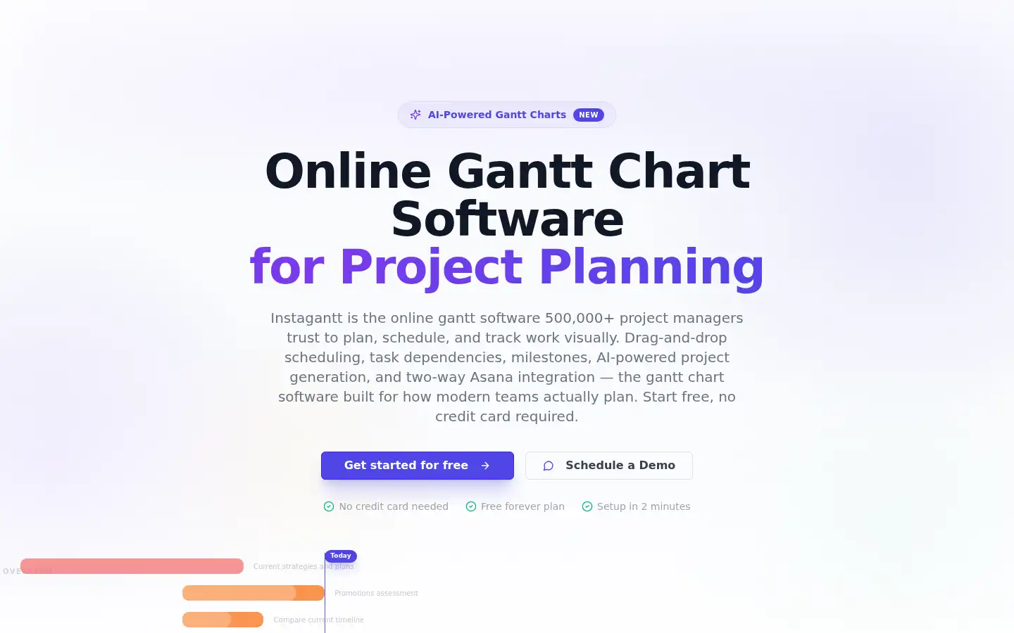 Screenshot of instagantt.com