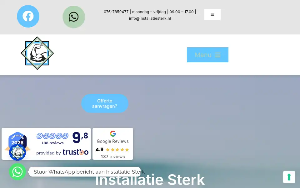 Screenshot of installatiesterk.nl