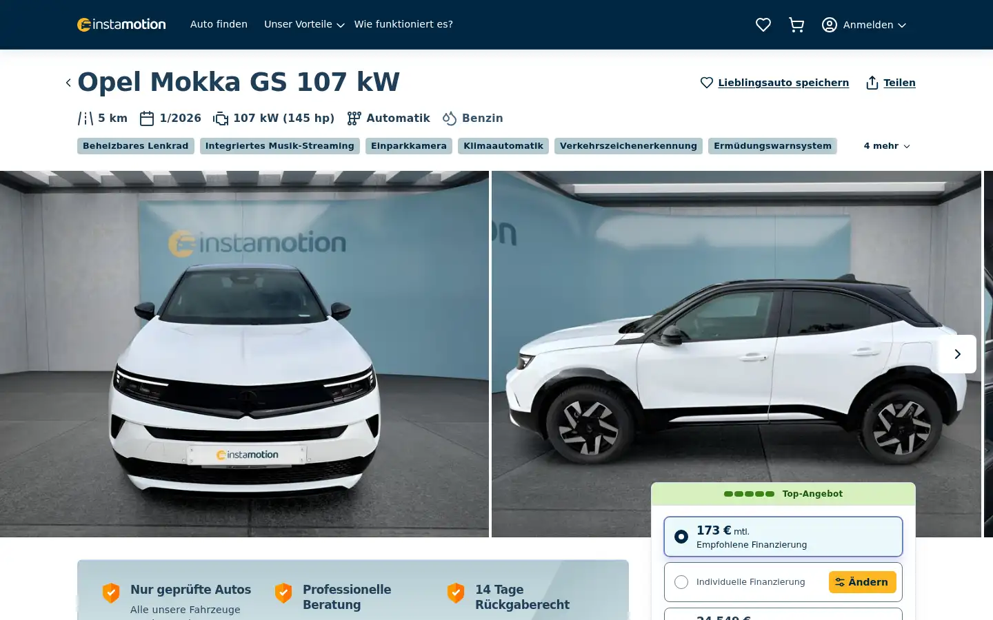 Screenshot of instamotion.com