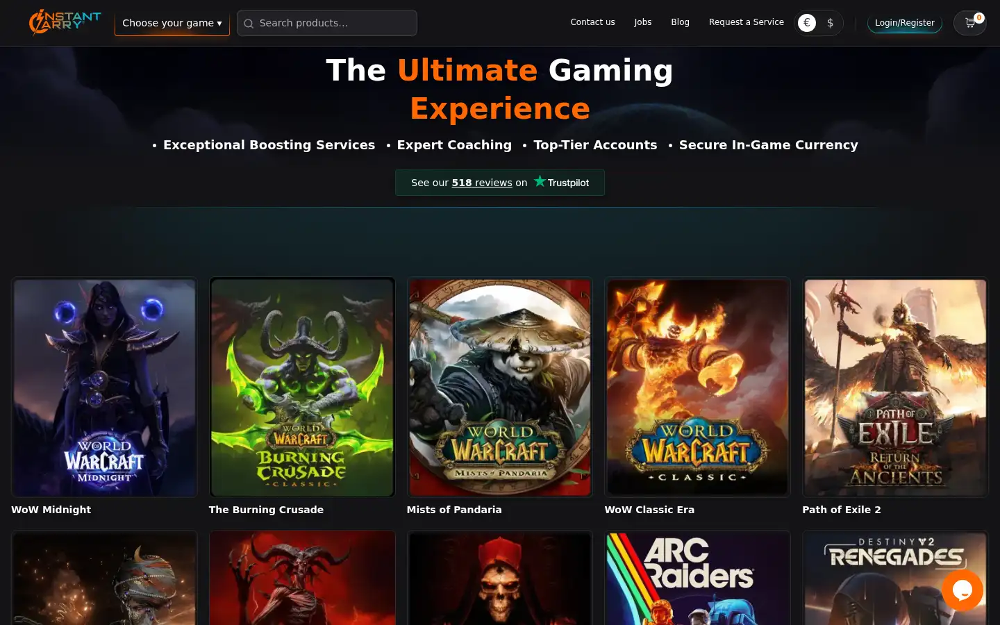 Screenshot of instant-carry.com