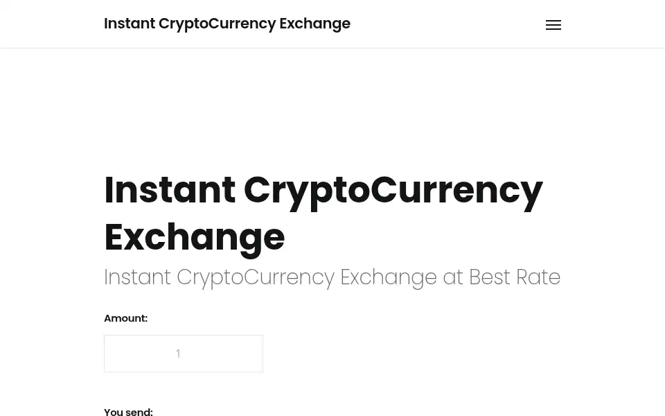 Screenshot of instantcryptocurrencyexchange.com