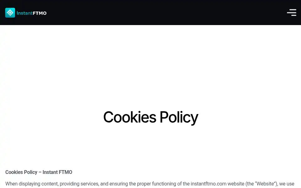 Screenshot of instantftmo.com