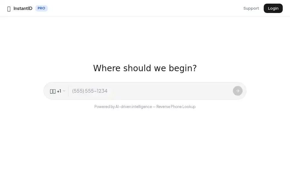 Screenshot of instantid.io