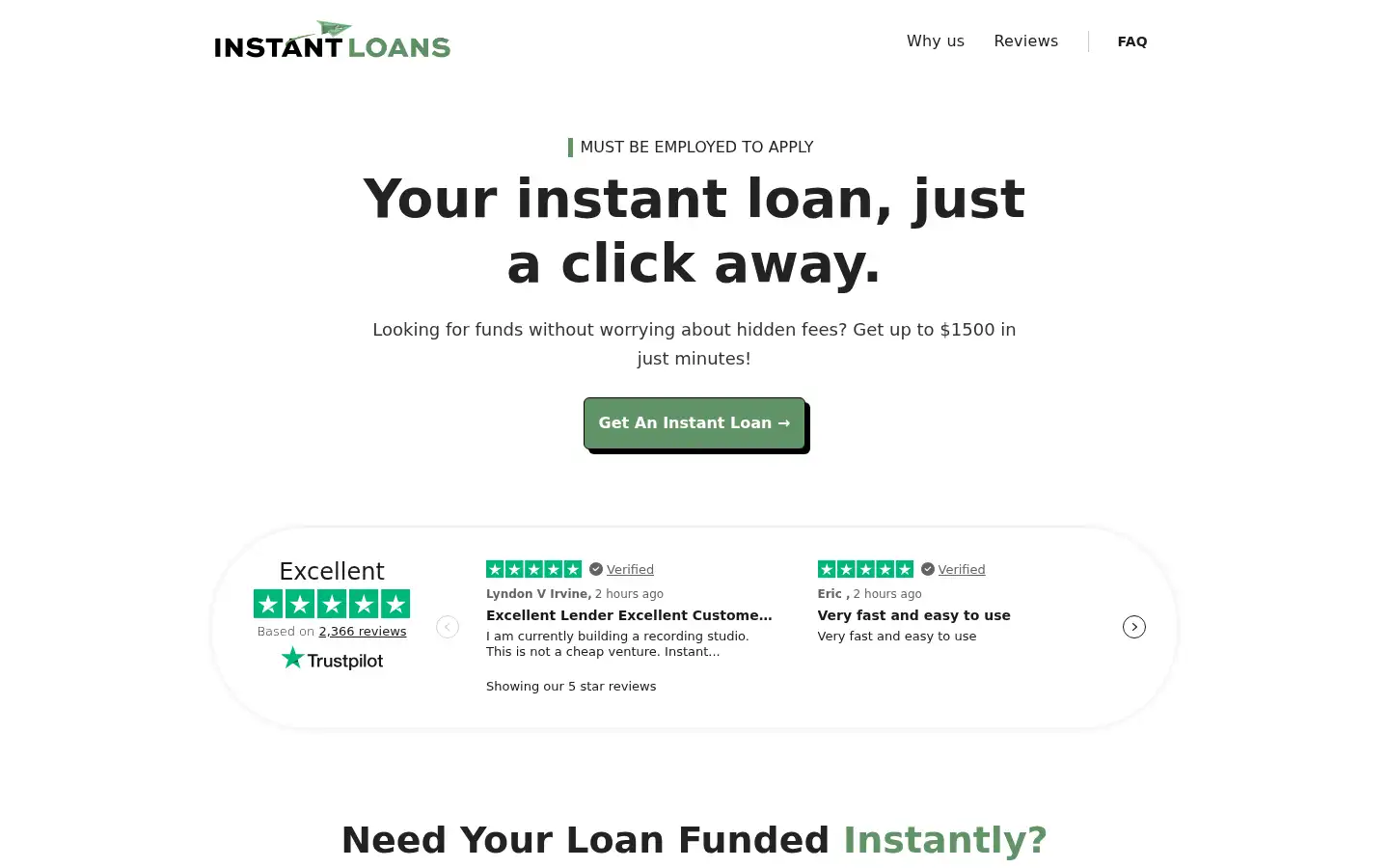 Screenshot of instantloans.cash
