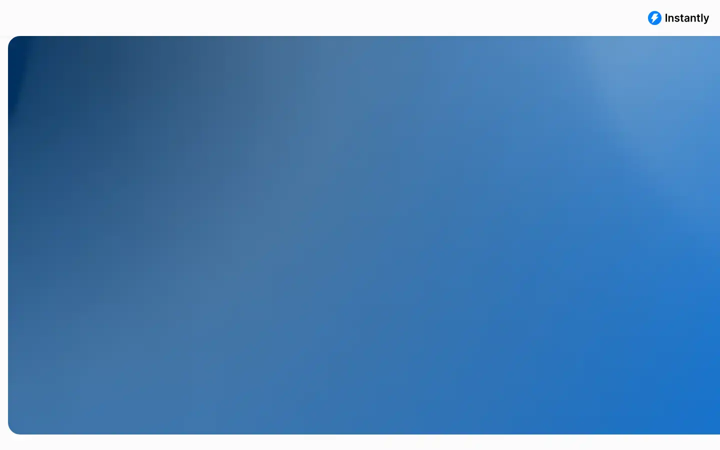 Screenshot of instantly.ai