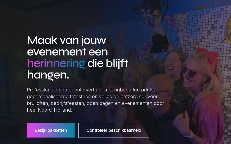 Screenshot of instantmemoriesrental.nl