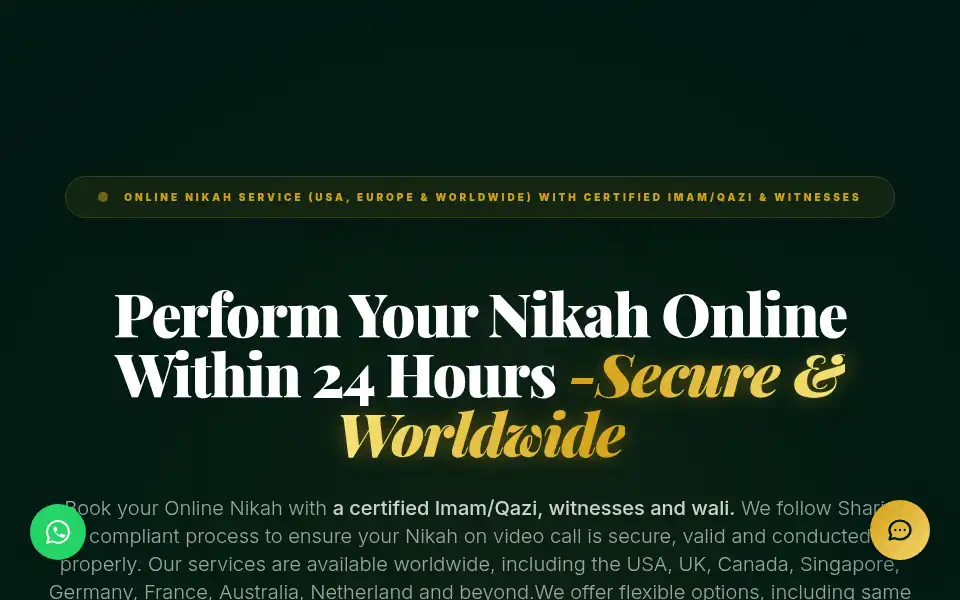 Screenshot of instantnikah.com