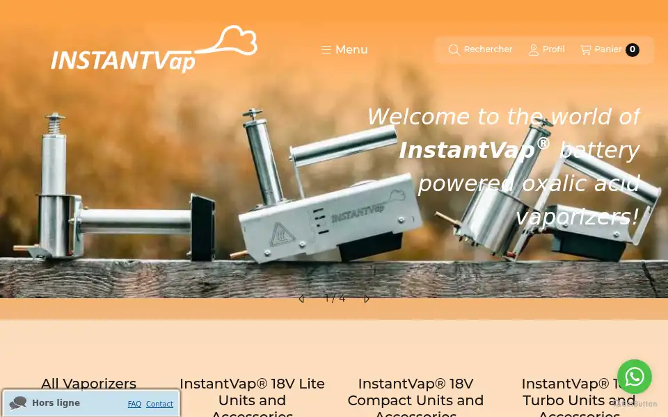 Screenshot of instantvap.eu
