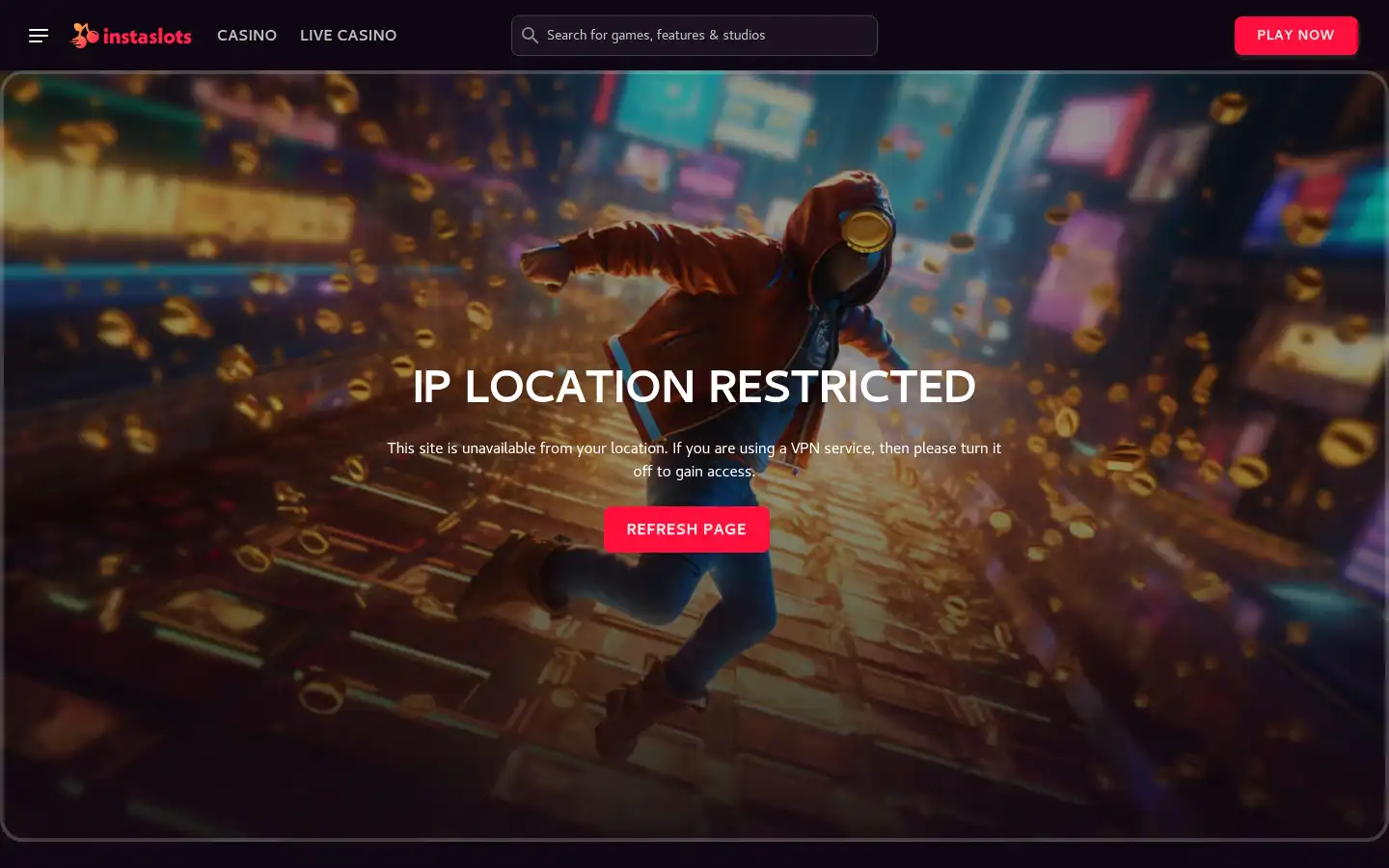 Screenshot of instaslots.com