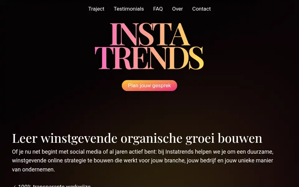 Screenshot of instatrends.nl
