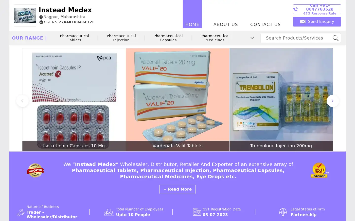 Screenshot of insteadmedex.com