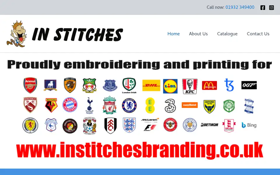 Screenshot of institchesbranding.co.uk