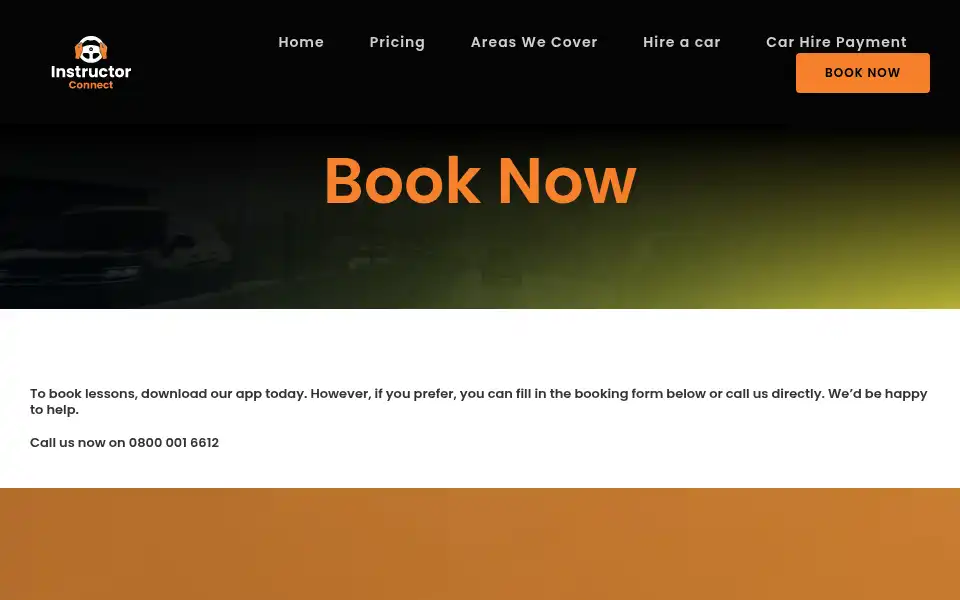 Screenshot of instructorconnect.co.uk