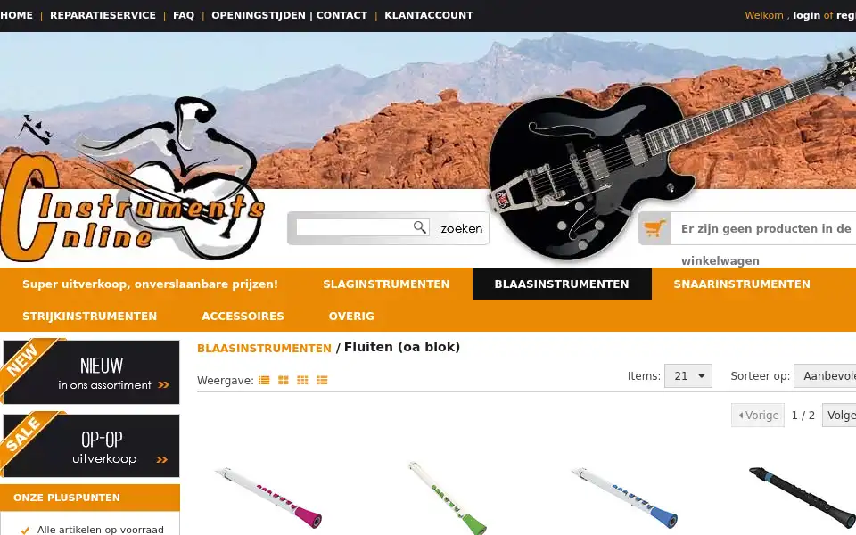 Screenshot of instrumentsonline.nl