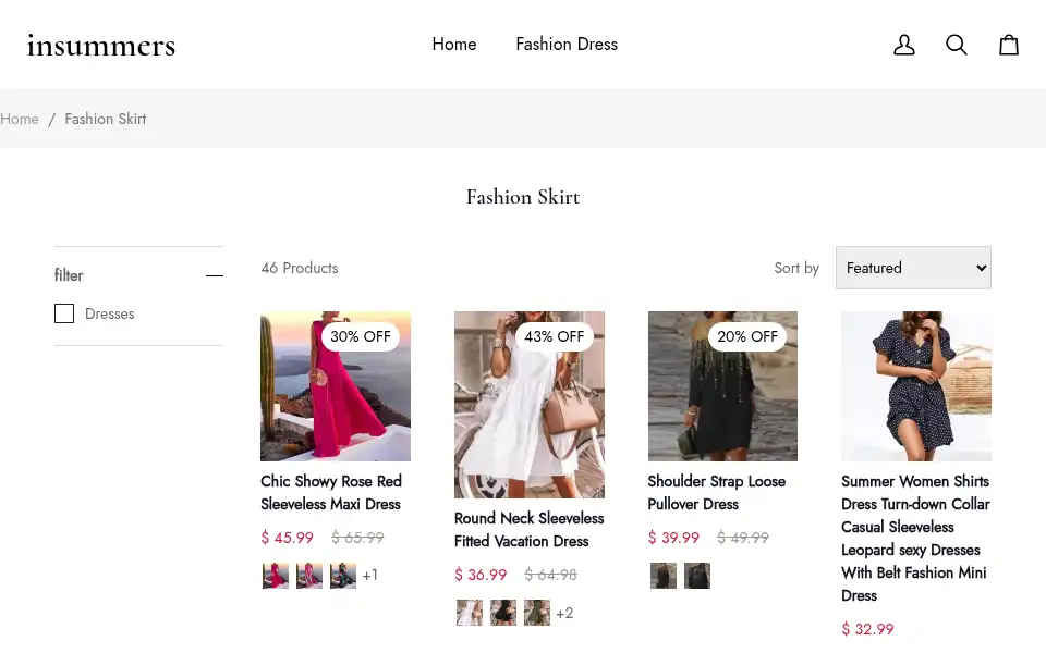 Screenshot of insummers.com