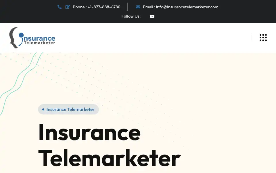 Screenshot of insurancetelemarketer.com