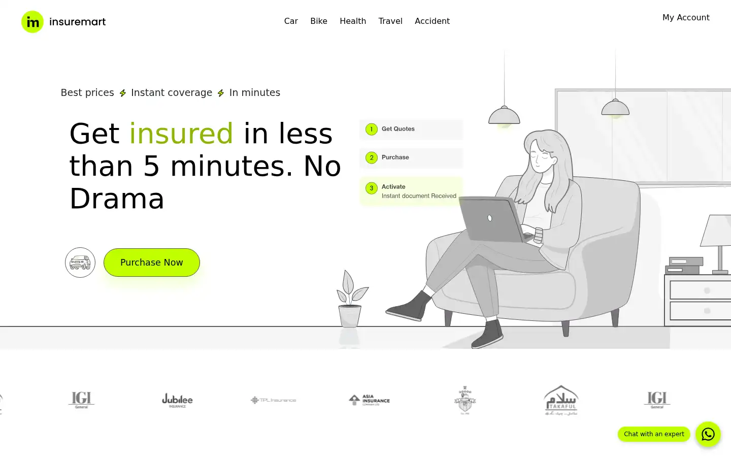 Screenshot of insuremart.pk