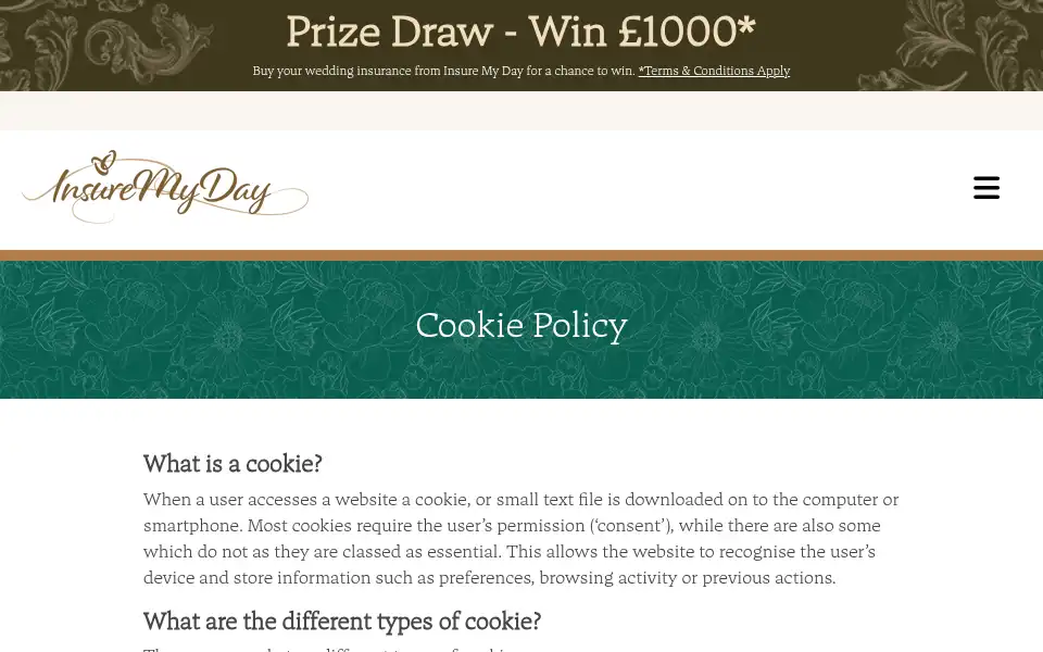 Screenshot of insuremyday.com