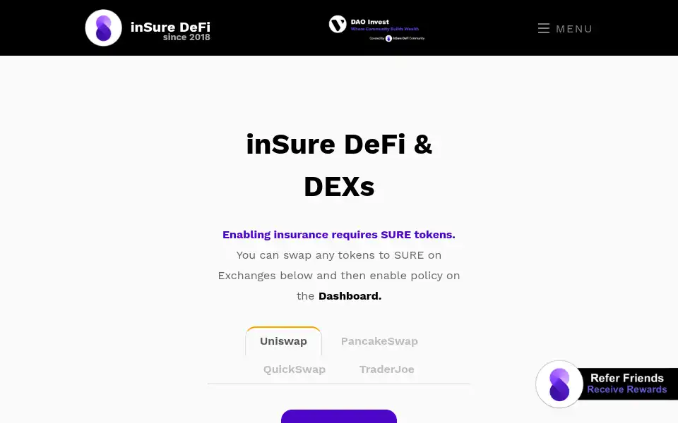Screenshot of insuretoken.net