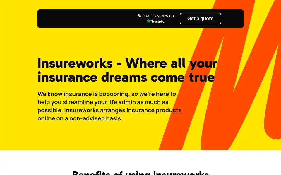 Screenshot of insureworks.co.uk