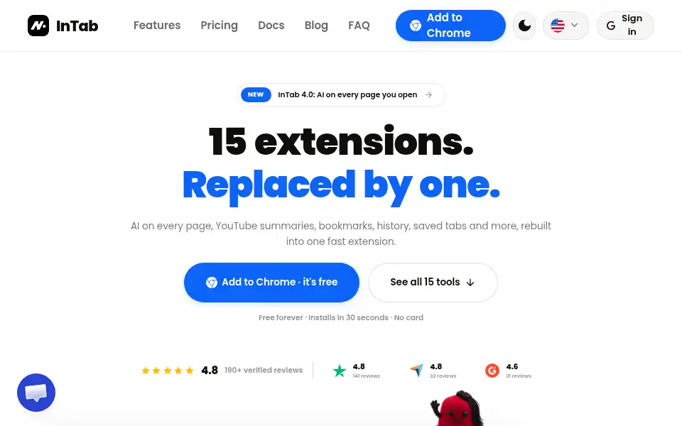 Screenshot of intab.io