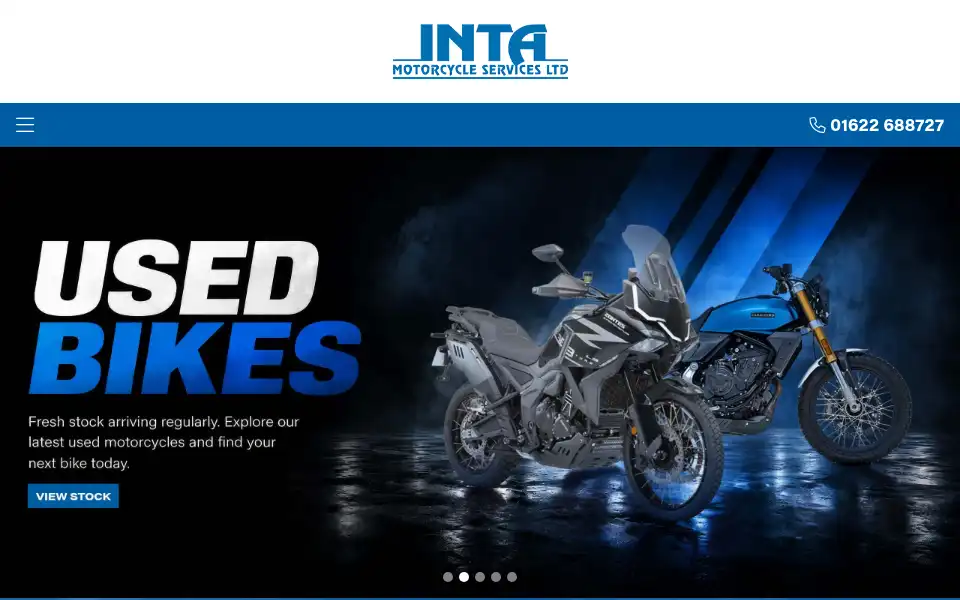 Screenshot of intabikes.co.uk