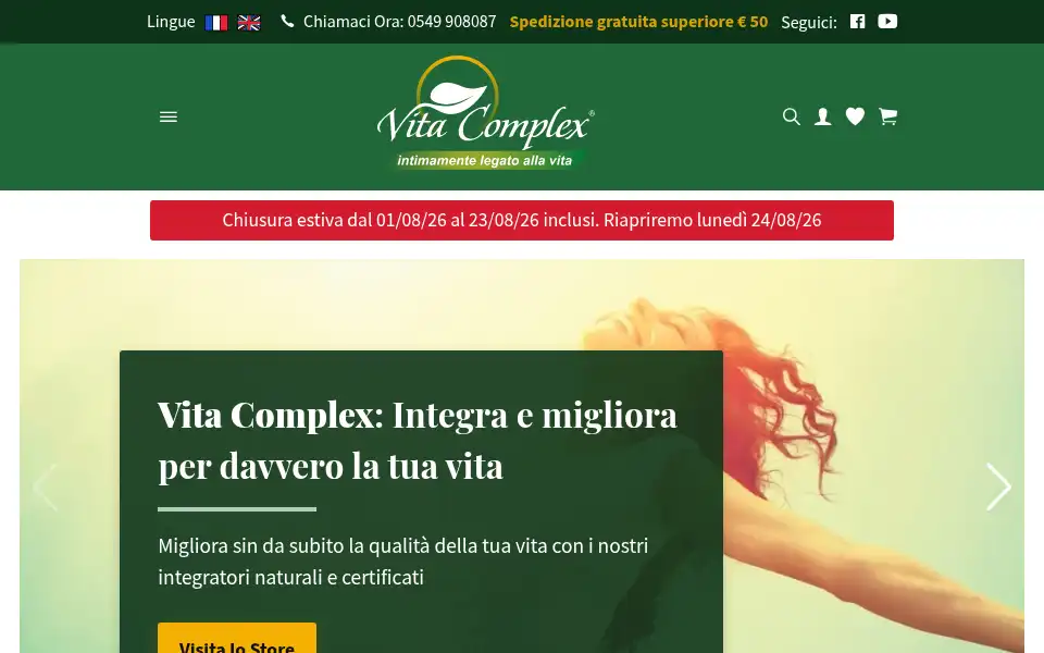 Screenshot of integratorivitacomplex.it