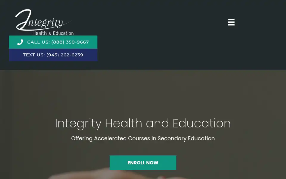Screenshot of integrityhealthed.com