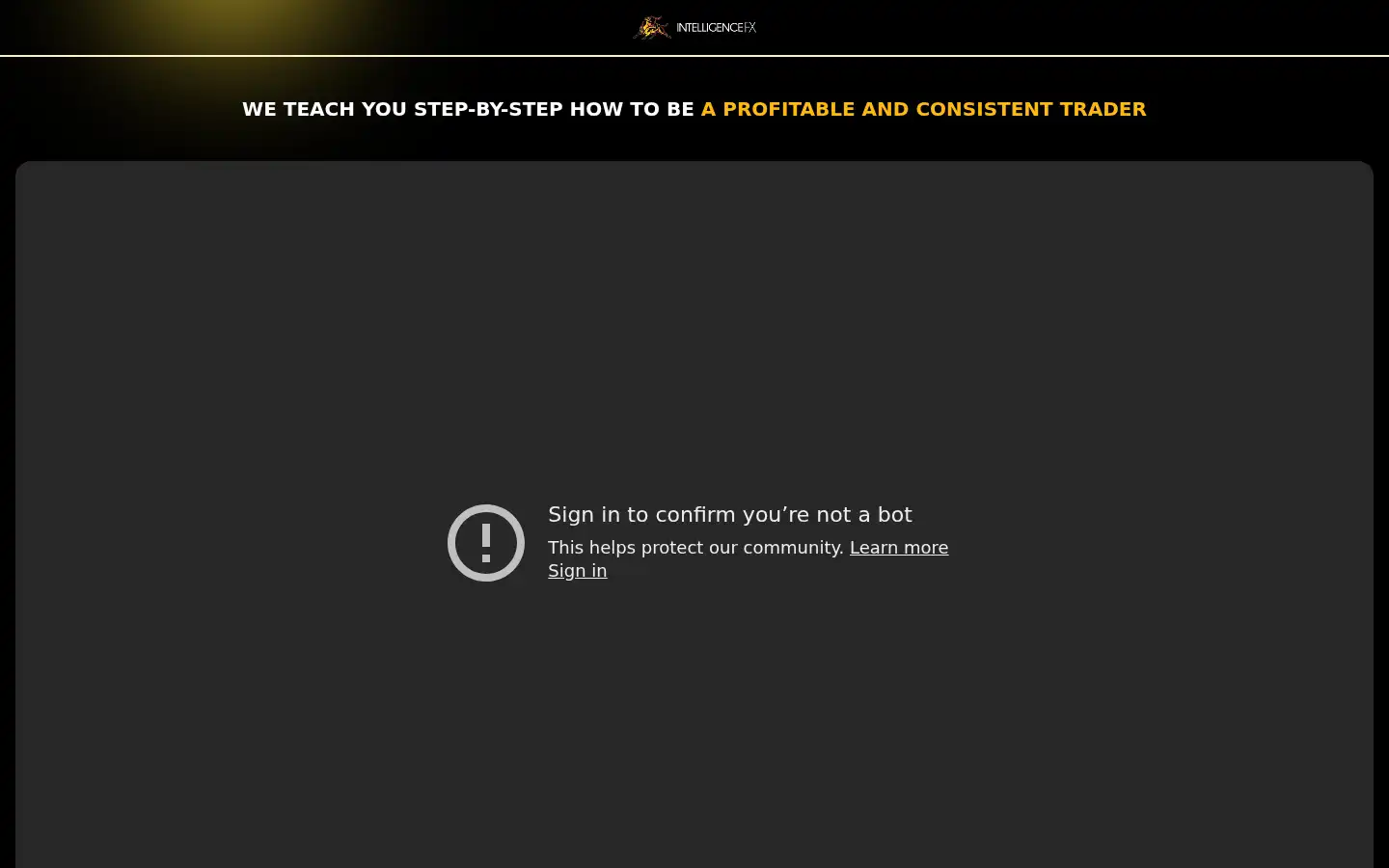 Screenshot of intelligenceforex.com