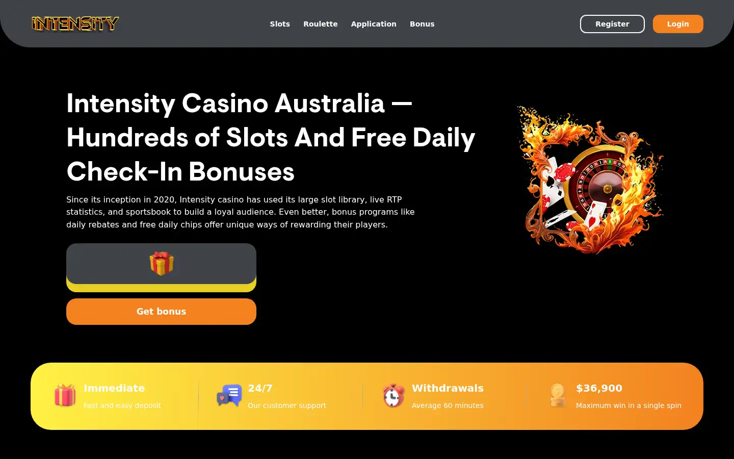 Screenshot of intensitycasino.org