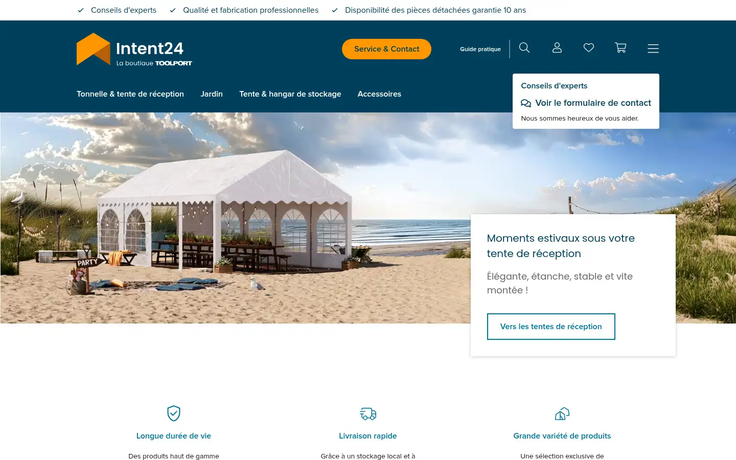 Screenshot of intent24.fr