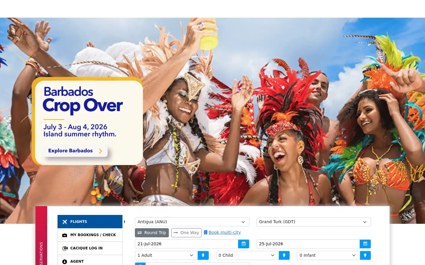 Screenshot of intercaribbean.com