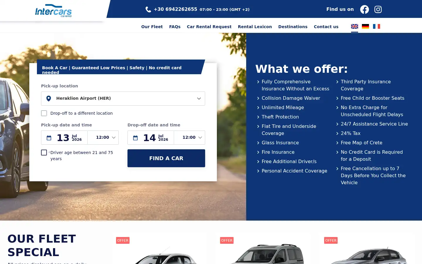 Screenshot of intercars.gr
