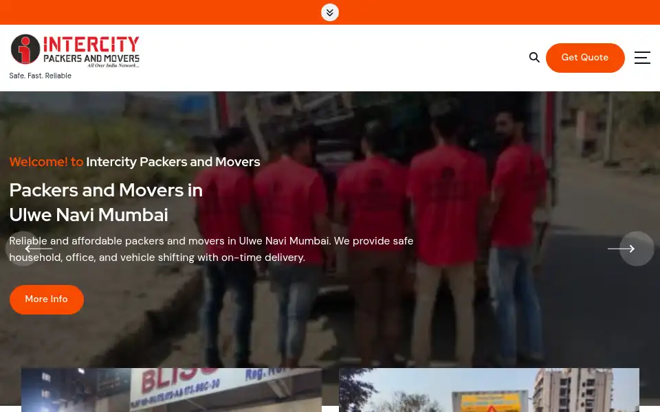 Screenshot of intercitymoversandpackers.in