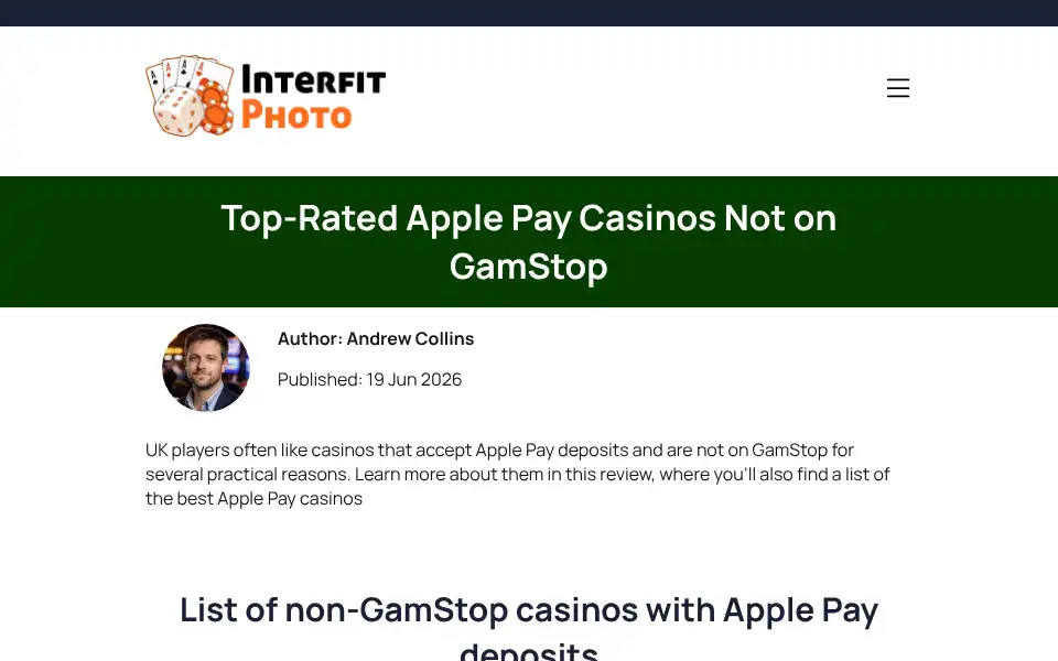 Screenshot of interfitphoto.co.uk