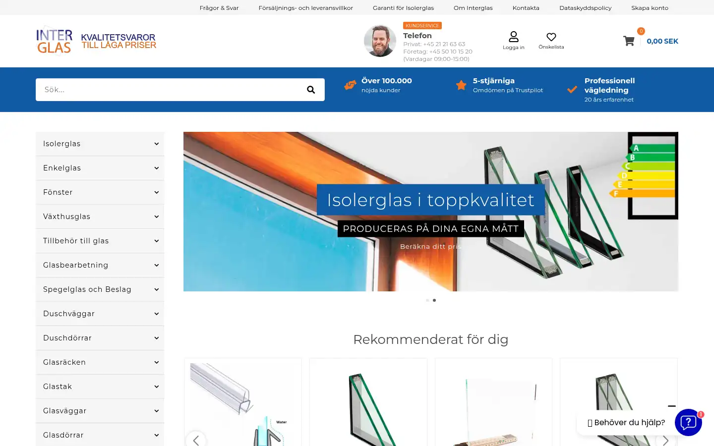 Screenshot of interglas.se