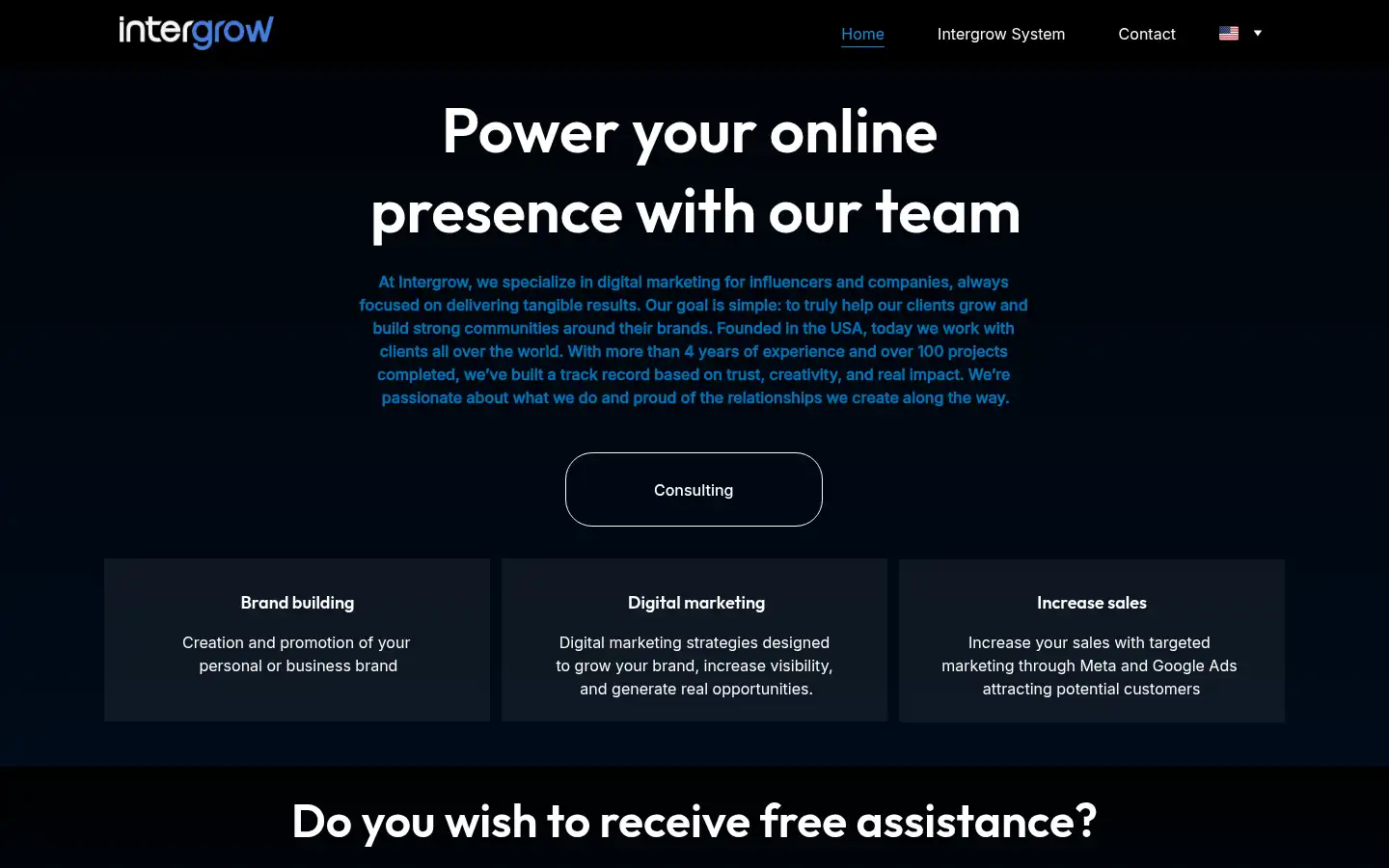 Screenshot of intergrowcompany.net