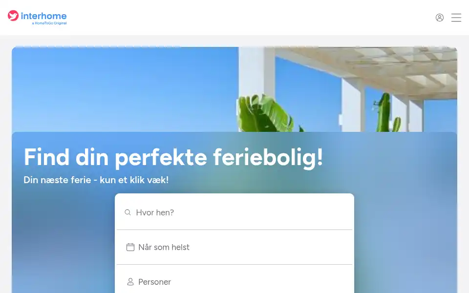 Screenshot of interhome.dk