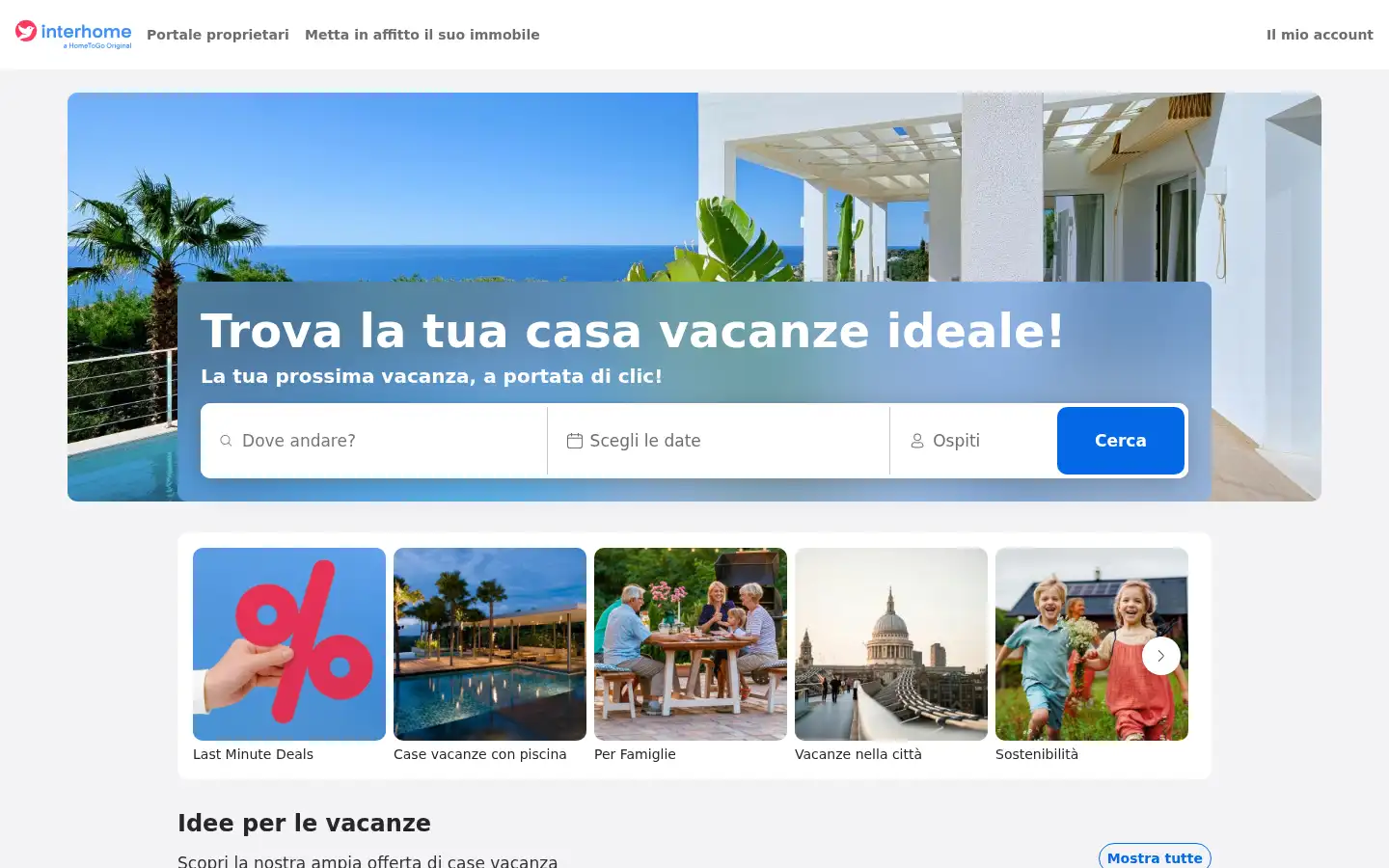 Screenshot of interhome.it
