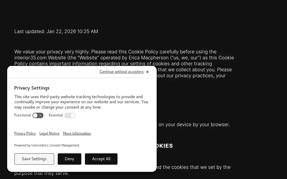 Screenshot of interior35.com