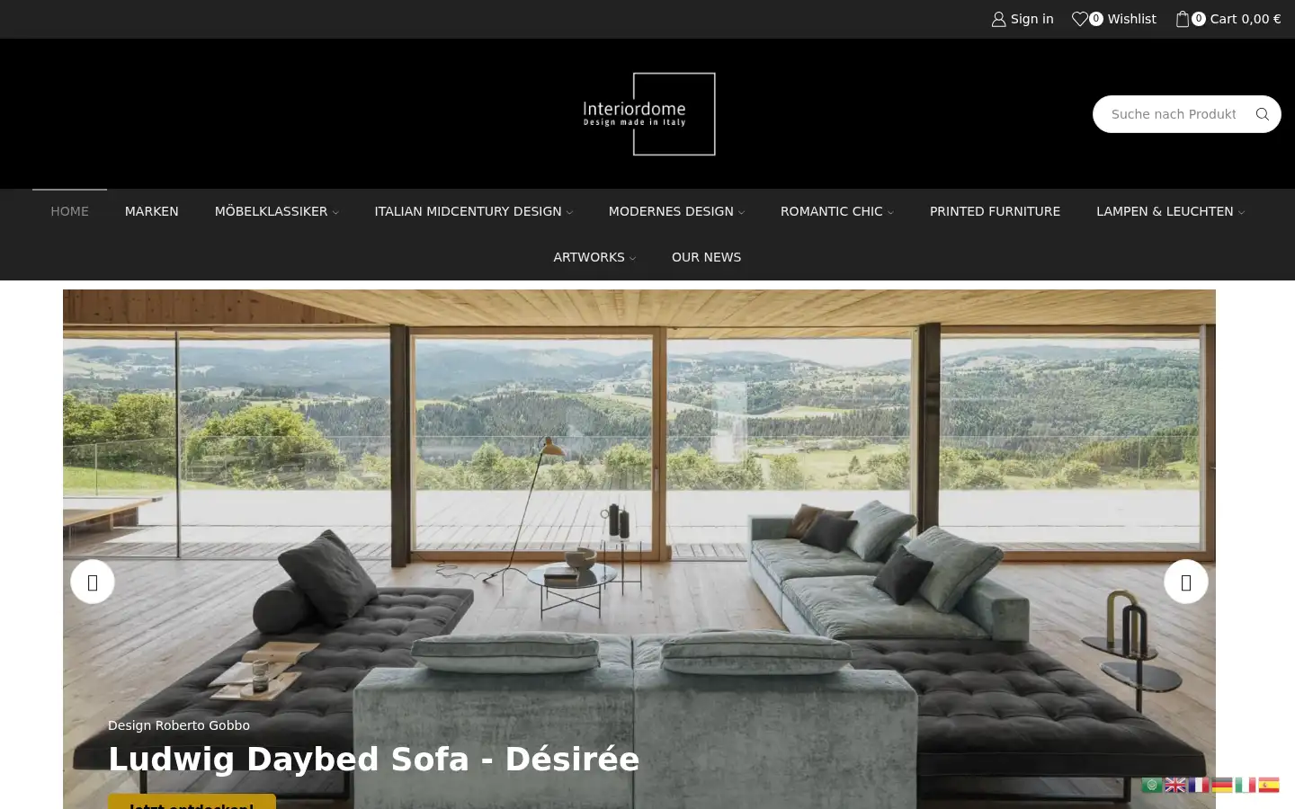Screenshot of interiordome.com